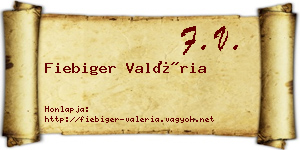 Fiebiger Valéria névjegykártya